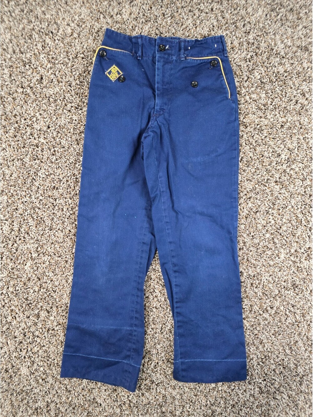 1970's Cub Scouts of America boys' blue uniform pants, size 24